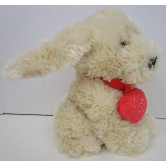 Chrisha Playful Plush 11” Puppy Dog I Love You Heart Collar Stuffed Animal - Picture 4 of 7